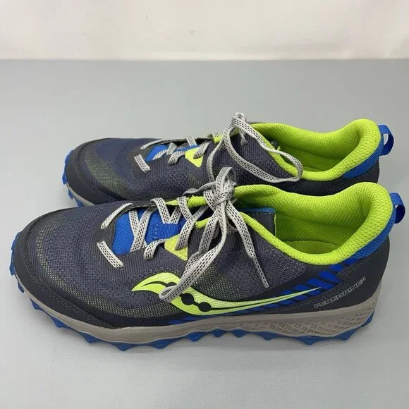 Saucony Peregrine 11 Sneakers Shoes Trail Running Hiking Outdoor Blue Kids 6 - Picture 7 of 14